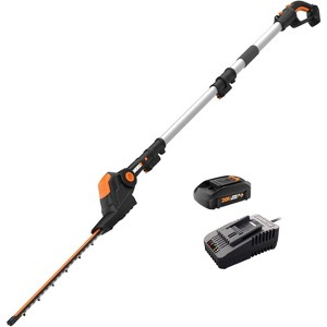 Worx WG252 20" - 20V Pole Hedge Trimmer with 13' Reach, 10-Position Head, Rotating Handle - 1 of 4