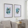 Uttermost Blueprints Framed Prints-Remarkable Abstract Art in Gray & Turquoise, Set of 2 - 4 of 4