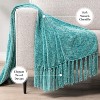 PAVILIA Chenille Throw Blanket with Woven Knitted Tassel Fringe for Couch, Living Room Decor and Bed - 3 of 4