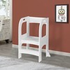 TopComfy Toddler Standing Tower Step Stool Smooth Soft Durable for Kids Kitchen Counter Bathroom Safe Easy Assembly, White, 34.45"*20.08"*3.54" - 2 of 4
