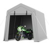 Carport Storage Shed,Portable Garage with Roll-up Zipper Door,Heavy Duty Waterproof Tarp,Storage for Motorcycle,Bike, Firewood,Garden Tools - 2 of 4