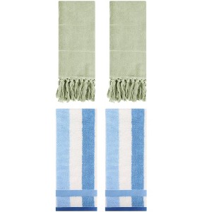 REGALWOVEN 4 Pcs Cotton Bathroom Hand Towels for Home Decoration - 1 of 4