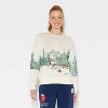 Women's Snoopy Fleece Graphic Pullover Sweatshirt - Cream - 2 of 3
