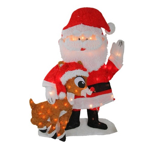 Rudolph The Red Nosed Reindeer Christmas 32 Prelit Santa Claus Outdoor Decoration Clear Lights