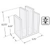 Azar Displays Clear Acrylic Bookend and Desk File Sorter, Thick Acrylic, 2 Pack - 4 of 4