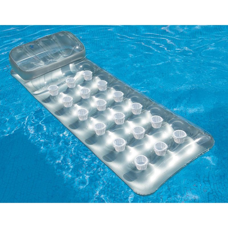 Intex King Kool Inflatable Lounge Pool Float(2) & 18-Pocket Suntanner Float(2), 6 of 8