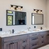 LNC Clytaemnestric 21.6-in 3-Lights Black Cylinder Modern/Contemporary Bathroom Vanity Lights ,Clear Glass Shade - 4 of 4