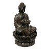 Alpine Corporation 44" Brown Buddha Sculptural Fountain: Outdoor LED-Lit Water Feature, Polyresin, 27"L x 24"W - 2 of 4