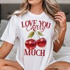 Love You Cherry Much T-Shirt, Retro Disco White Tee for Fun Women| OrnamentallyYou - 4 of 4