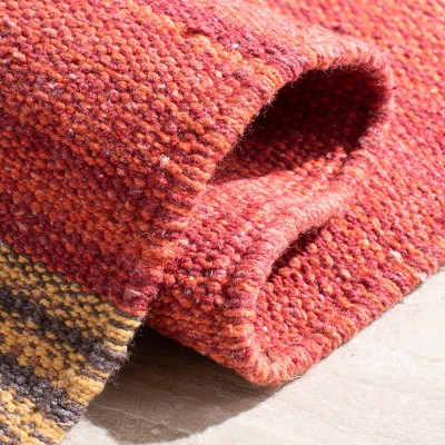 Coastal Breeze Blue Cotton Hand Woven Flatweave Rug - 3'x5'