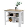 NicBex Mobile Kitchen Island Cart Morden Kitchen Carts with Storage, 3 Shelves and Spacious Top Surface for Kitchen - 4 of 4