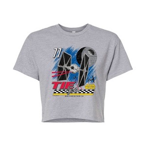 Women's - Star Wars - Tie Fighter Racing Cropped Graphic T-Shirt - 1 of 4