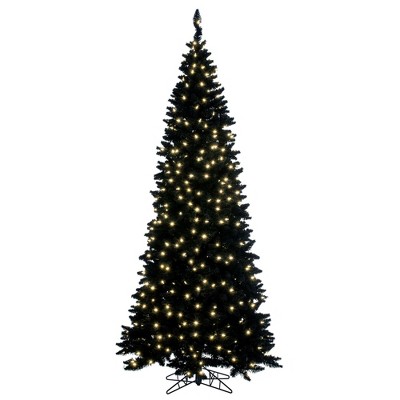 Vickerman Artifical Flocked Black Slim Fir Christmas Tree