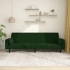 vidaXL Sofa Bed Dark Green Velvet Two-seater - 3 of 4