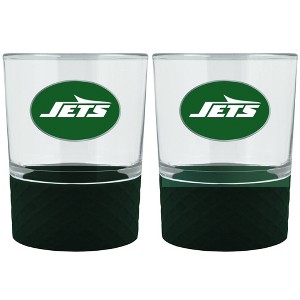 NFL New York Jets 14oz Rocks Glass Set with Silicone Grip - 2pc - 1 of 1