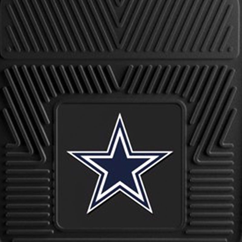 Fanmats 27 x 17 Inch Universal Fit All Weather Protection Vinyl Front Row Floor Mat 2 Piece Set for Cars, Trucks, and SUVs, NFL Dallas Cowboys, 4 of 7