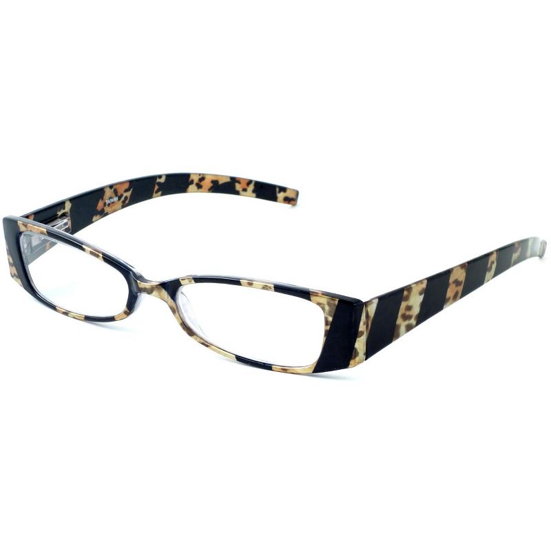 Calabria 760 Animal Print Reading Glasses with Matching Case (Gold, 1.50), 2 of 8
