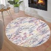 Washable Geometric Area Rug, Non-Slip Low Pile Foldable Stain-Resistant Floor Cover for Living Room Bedroom Dining Room - 2 of 4