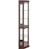 YOOCOZZ Lighted Corner Curio Cabinet – Display Case for Living Room, Antiques, Wine & Bar Glasses (Elegant Lighted Design) - 3 of 4