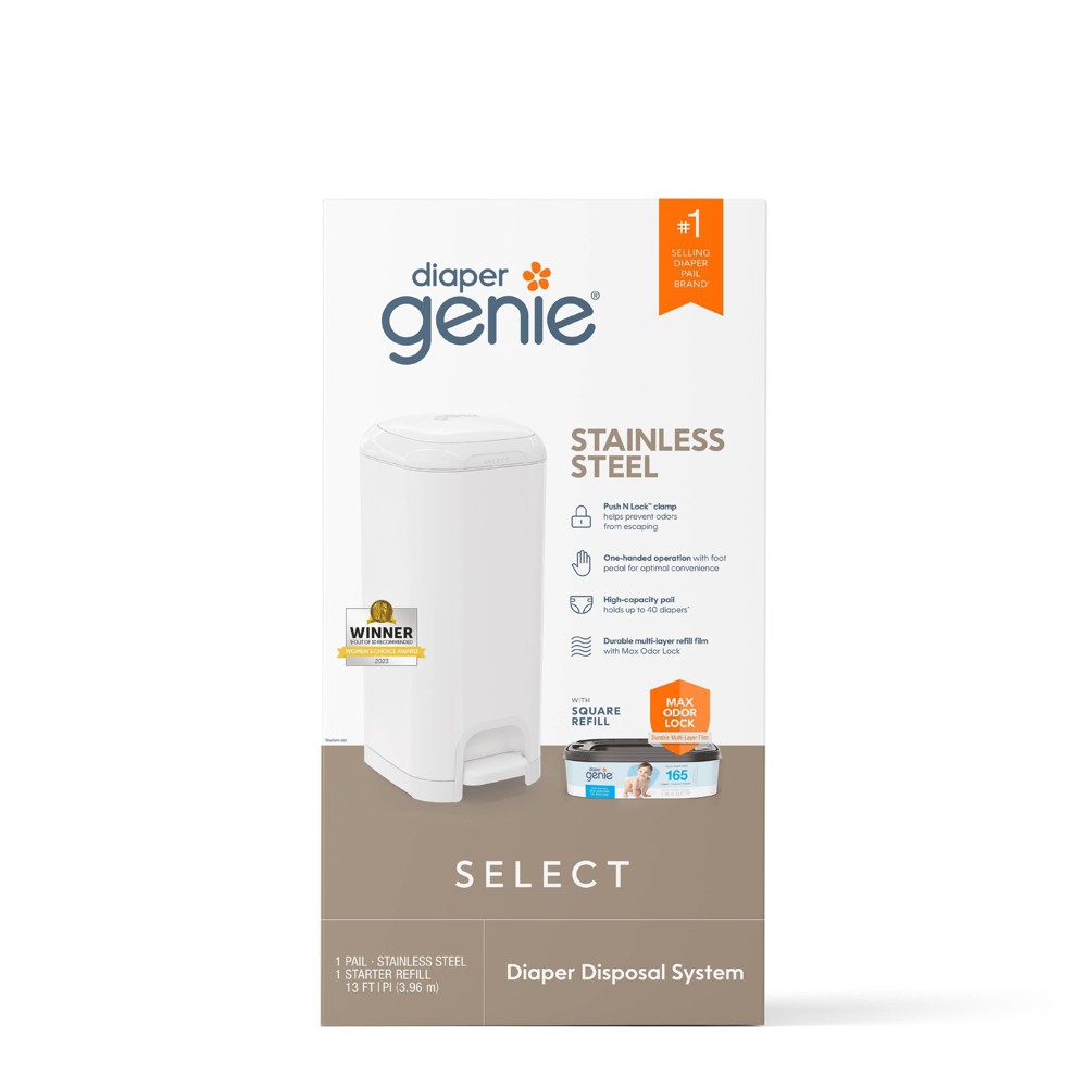 Photos - Baby Hygiene Diaper Genie Select Diaper Pail - White