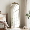 65"x22"  Arched Full Length Mirror Metal Vintage Mirror Baroque Style,Brozen - 3 of 4