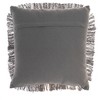 18"x18" Diamond Square Throw Pillow with Fringe Charcoal - Nicole Curtis - 4 of 4