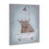 Stupell Industries Charming Longhorn Cattle Cow Bathtub Flower Petals, 30" x 40" - 3 of 4