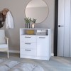 NicBex 3 Drawers Dresser for Bedroom with 1 Cabinet and shelf,Chest of Drawers with Metal Handle Design,Storage Dressers for Bedroom - 2 of 4