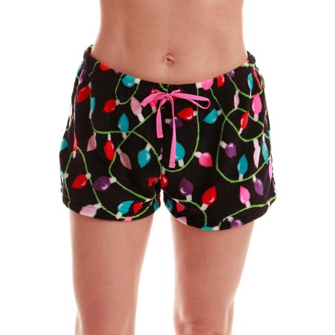 Just Love Womens Cozy Plush Printed Pajama Shorts -pjs For Women