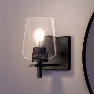 Urban Ambiance Luxury New Traditional Wall Sconce 8.5''H x 5''W,  Midnight Black Finish,  Swan-Hill Collection, UHP4208 - 1 of 4