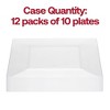 Smarty Had A Party 6.5" Clear Square Plastic Cake Plates (120 Plates) - 4 of 4