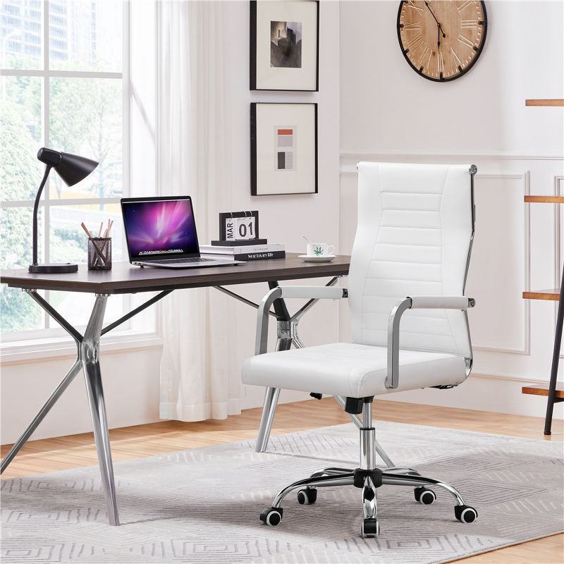 Yaheetech Modern Faux Leather Office Desk Chair, 2 of 9
