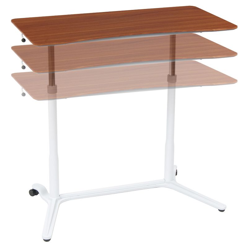 Element Sit-Stand Height Adjustable Desk White/Cherry - Studio Designs, 3 of 5