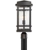 John Timberland Mission Outdoor Post Light Fixture Oil Rubbed Bronze 19 1/4" Clear Seedy Glass for Exterior Garden Yard Walkway - 4 of 4
