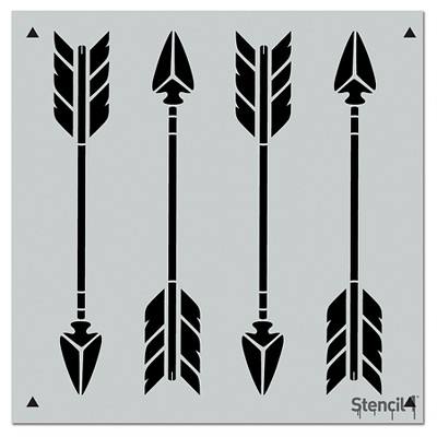 Stencil1 Arrows Repeating - Wall Stencil 11" x 11"