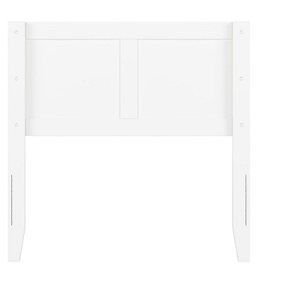 Twin White Solid Wood Chevron Headboard with USB Charger
