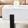 NicBex Dining Room Table Modern 47.2" Dining Table Counter Height Table with  Metal Legs Imitation Marble Top for Living Room - 4 of 4