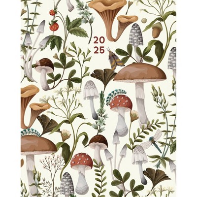 Willow Creek Press Magic Mushroom 2025 7.5"x9.5" Booklet Mntly Planner: Blue Paper, Sewn Binding, All Ages, January-December