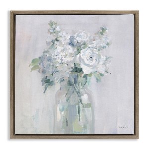 Stupell Industries White Abstract Bouquet Floating Frame Canvas Art - 1 of 4