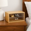 2-Tier Bamboo Cosmetic Organizer with Clear Acrylic Drawers, Lightweight Makeup, Skincare & Jewelry Storage Box for Vanity, Dresser & Bathroom Counter - 3 of 3