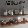 INFURNIC Decorative Wall Shelf Floating Shelves Set for Displaying Books and Decor Modern Minimalist Design, Brown, 9.8"*47"*1.5" - 3 of 4