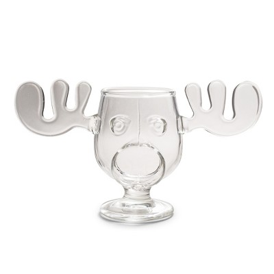 Silver Buffalo National Lampoon's Christmas Vacation Marty Moose 8-Ounce Sculpted Glass Cup