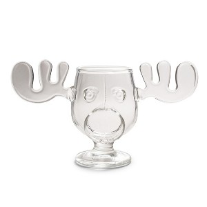 Silver Buffalo National Lampoon's Christmas Vacation Marty Moose 8-Ounce Sculpted Glass Cup - 1 of 4