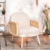 Nordlys Wood and Cane Lounge Chair Countryside Style Living Room - 3 of 4