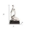 HomeRoots Modern Silver and Black Ustrasana Yoga Sculpture - 3 of 4