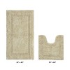 Lux Premium 100% Cotton Tufted Solid Reversible 2 Piece Bath Rug Set – Ultra-Soft, Water-Absorbent, Durable, Machine Washable Bathroom Rug - 2 of 4
