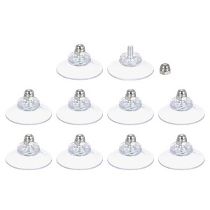 Unique Bargains PVC Durable Hooks and Hangers Suction Pads with Screw 10 Pcs - 1 of 4