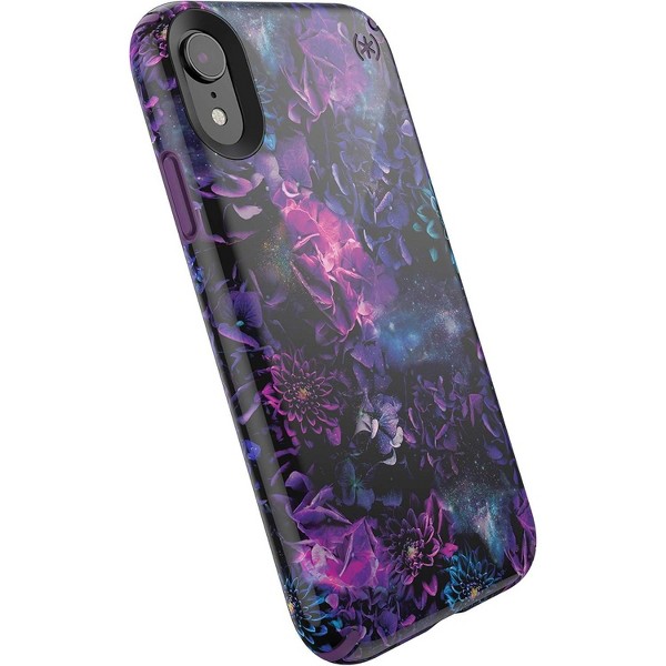 Funda Speck Presidio Inked para Apple iPhone XR - Galaxy Floral/Cala Púrpura