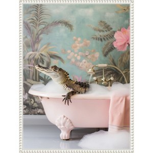 Amanti Art Clean Croc by Niky Rahner Framed Canvas Wall Art - 1 of 4