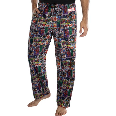 Marvel Comics Mens' Vintage Avengers Comic Book Page Pajama Pants ...